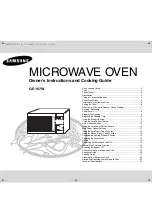 Preview for 1 page of Samsung GE107W Owner'S Instructions Manual