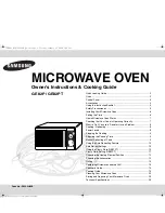 Samsung GE82P Owner'S Instructions & Cooking Manual предпросмотр