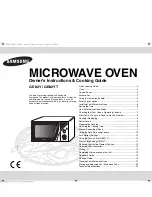 Samsung GE82Y Owner'S Instructions & Cooking Manual preview