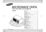 Samsung GE83HDT Owner'S Instructions And Cooking Manual preview