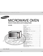 Предварительный просмотр 1 страницы Samsung GE83YL Owner'S Instructions And Cooking Manual