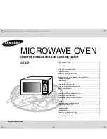 Samsung GE83Z Owner'S Instructions And Cooking Manual preview