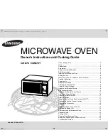 Preview for 1 page of Samsung GE872 Owner'S Instructions And Cooking Manual