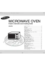 Предварительный просмотр 1 страницы Samsung GE87W Owner'S Instructions Manual