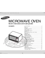 Samsung GE89MSTC Owner'S Instructions And Cooking Manual preview