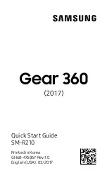 Samsung Gear 360 (2017) SM-R210 Quick Start Manual preview