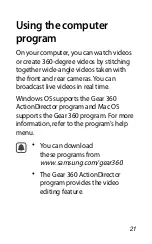 Preview for 21 page of Samsung Gear 360 (2017) SM-R210 Quick Start Manual