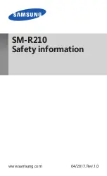 Samsung Gear 360 Safety Information Manual preview