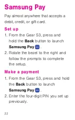 Preview for 25 page of Samsung GEAR S3 CLASSIC Welcome Manual