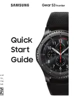 Samsung Gear S3 Quick Start Manual preview