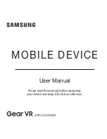 Предварительный просмотр 1 страницы Samsung Gear VR User Manual