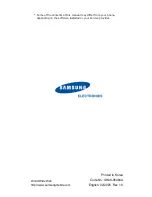 Предварительный просмотр 1 страницы Samsung GH68-06484A Owner'S Manual