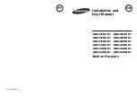 Preview for 1 page of Samsung GN641FDBD1 Installation And User Manual