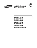 Preview for 1 page of Samsung GN641FFBD Installation And User Manual