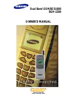 Предварительный просмотр 1 страницы Samsung GSM/DCSI1800 Owner'S Manual