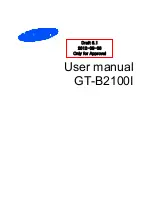 Предварительный просмотр 1 страницы Samsung GT-B2100I User Manual