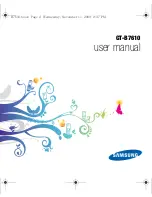 Preview for 2 page of Samsung GT-B7610 User Manual