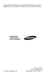 Предварительный просмотр 1 страницы Samsung GT-C3200 User Manual