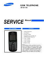 Предварительный просмотр 1 страницы Samsung GT-E1170/I Service Manual