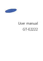Samsung GT-E2222 User Manual preview