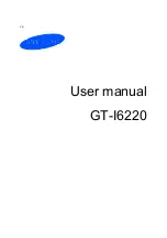 Samsung GT-i6220 User Manual preview