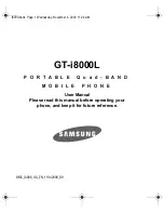 Предварительный просмотр 1 страницы Samsung GT-i8000L User Manual