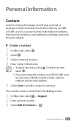 Preview for 70 page of Samsung GT-I8250 User Manual