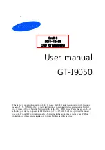 Предварительный просмотр 1 страницы Samsung GT-I9050 User Manual