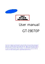 Предварительный просмотр 1 страницы Samsung GT-I9070P User Manual