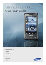 Preview for 1 page of Samsung GT-M8800 Quick Start Manual