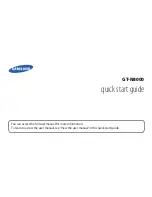 Предварительный просмотр 1 страницы Samsung GT-N8000 Quick Start Manual