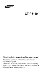 Preview for 1 page of Samsung GT-P5110 Manual