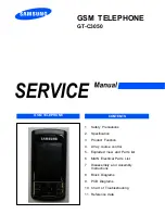 Preview for 1 page of Samsung GT S5600 Service Manual Contents