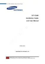 Предварительный просмотр 1 страницы Samsung GT-Y3400 Installation Manual And User'S Manual