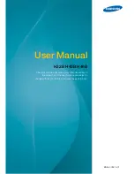 Предварительный просмотр 1 страницы Samsung H46B User Manual