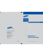 Samsung HC-P4252W Owner'S Instructions Manual preview