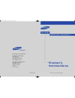 Preview for 1 page of Samsung HC-P5256W Owner'S Instructions Manual