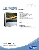 Samsung HC-R5245W Specifications preview