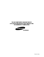 Предварительный просмотр 16 страницы Samsung HC175TGZA Owner'S Instructions Manual