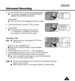 Preview for 49 page of Samsung Hi 8 SCL610 Owner'S Instruction Book