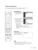 Предварительный просмотр 47 страницы Samsung HL-$4676S Owner'S Instructions Manual