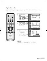 Preview for 63 page of Samsung HL-R5678W - 56" Rear Projection TV Manual De L'Utilisateur