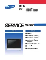 Samsung HL-R5678W - 56" Rear Projection TV Service Manual предпросмотр