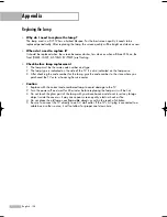 Preview for 124 page of Samsung HL-S5087W - 50" Rear Projection TV Owner'S Instructions Manual