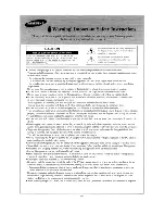 Preview for 231 page of Samsung HL-S5088W - 50" Rear Projection TV Owner'S Instructions Manual