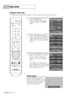 Предварительный просмотр 44 страницы Samsung HL-S5687W Owner'S Instructions Manual