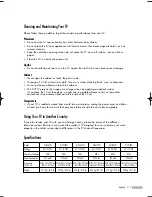 Предварительный просмотр 117 страницы Samsung HL-S6165W - 61" Rear Projection TV Owner'S Instructions Manual