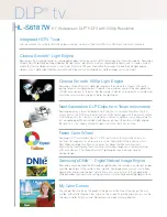 Предварительный просмотр 2 страницы Samsung HL-S6187W Brochure & Specs