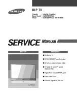 Предварительный просмотр 1 страницы Samsung HLRS078WX/XAA Service Manual