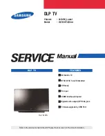 Samsung HLT6187SX Service Manual preview